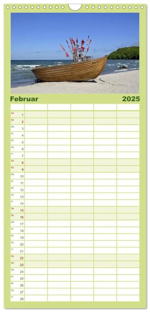 Bild: 9783457110065 | Familienplaner 2025 - Rügen - Insel der Superlative mit 5 Spalten...