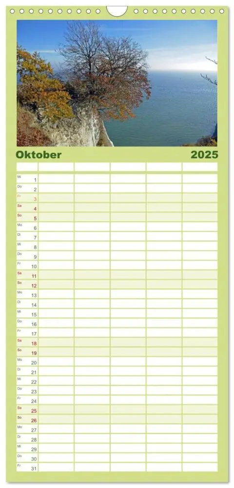 Bild: 9783457110065 | Familienplaner 2025 - Rügen - Insel der Superlative mit 5 Spalten...