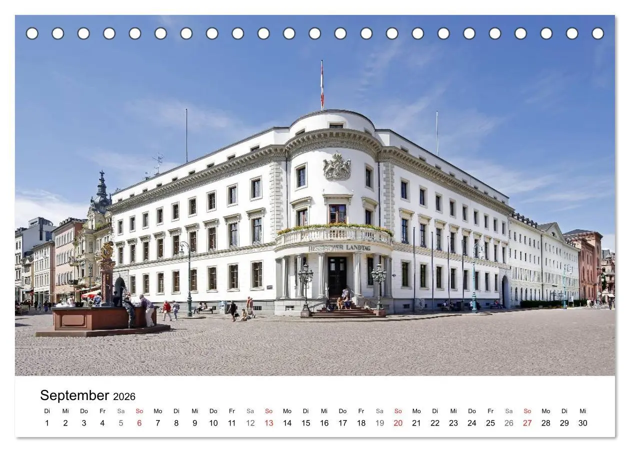 Bild: 9783516060065 | Highlights von Wiesbaden (Tischkalender 2026 DIN A5 quer), CALVENDO...