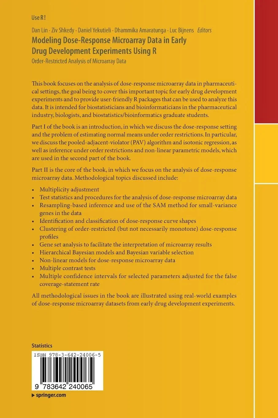 Rückseite: 9783642240065 | Modeling Dose-Response Microarray Data in Early Drug Development...