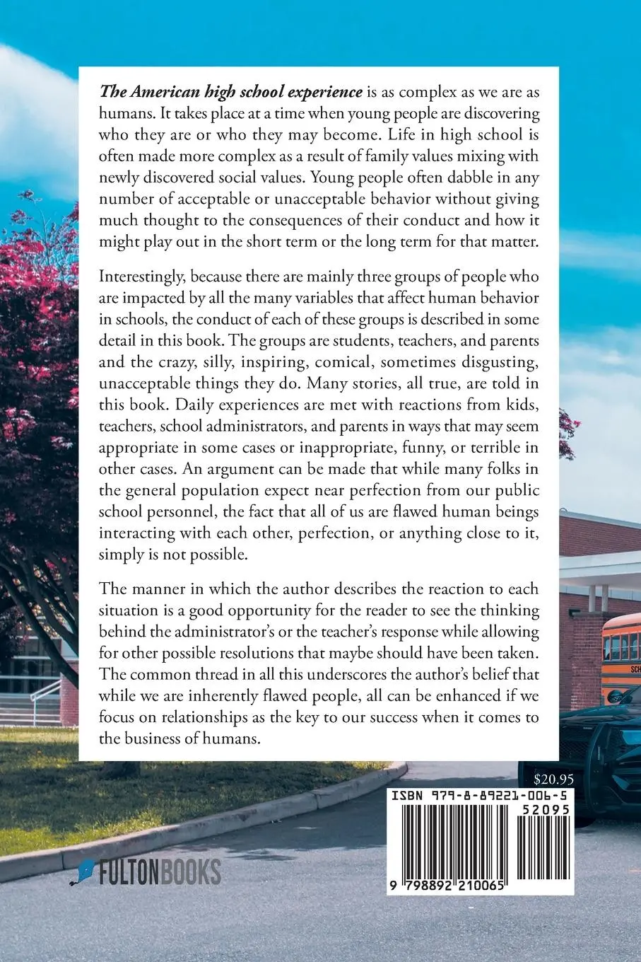 Rückseite: 9798892210065 | The American High School Experience | A Flawed Human Business | McCoy