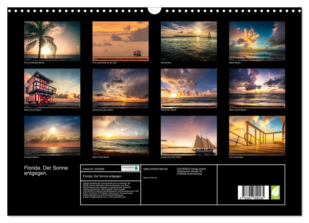 Bild: 9783457890165 | Florida. Der Sonne entgegen. (Wandkalender 2026 DIN A3 quer),...