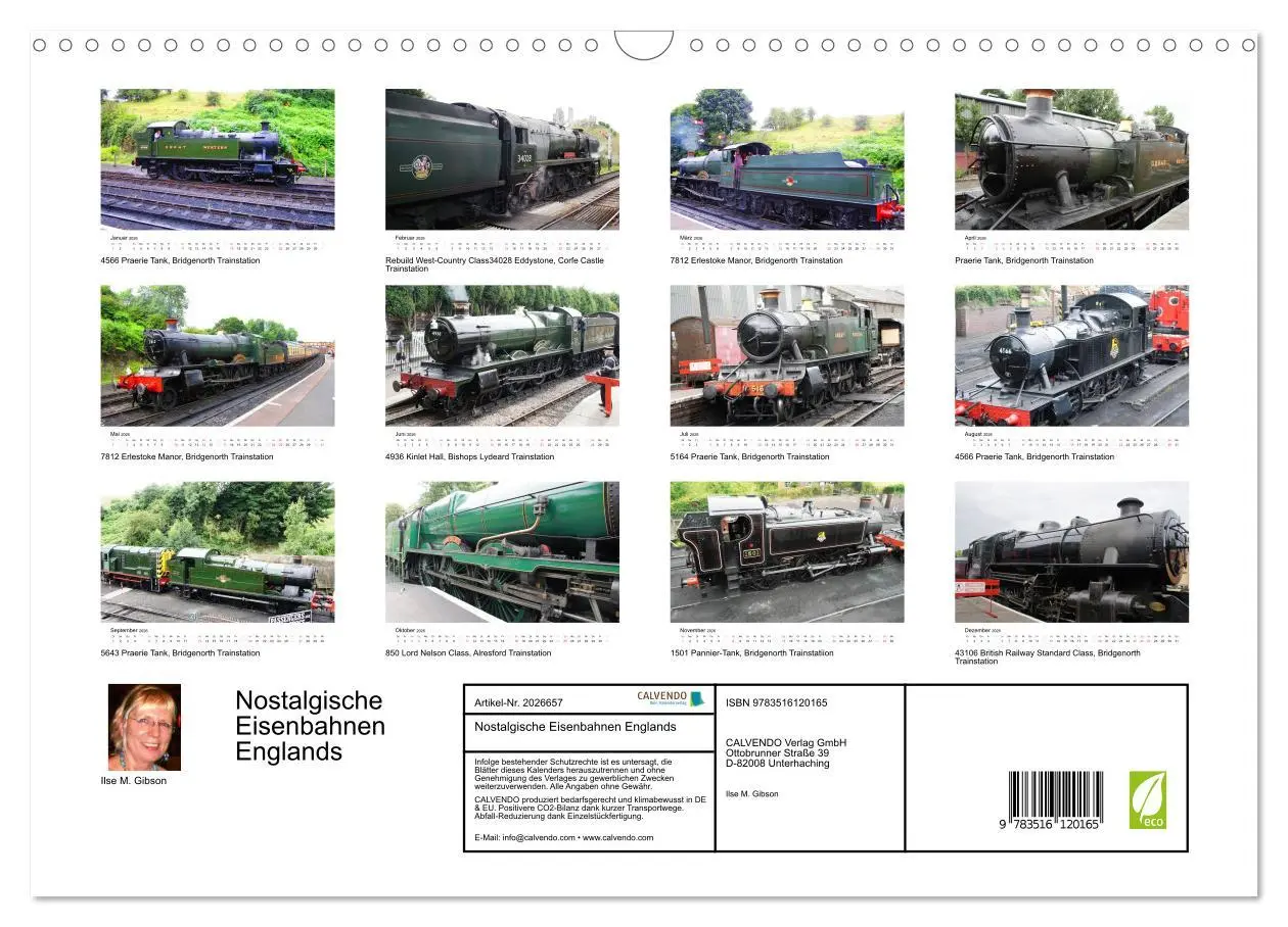 Bild: 9783516120165 | Nostalgische Eisenbahnen Englands (Wandkalender 2026 DIN A3 quer),...