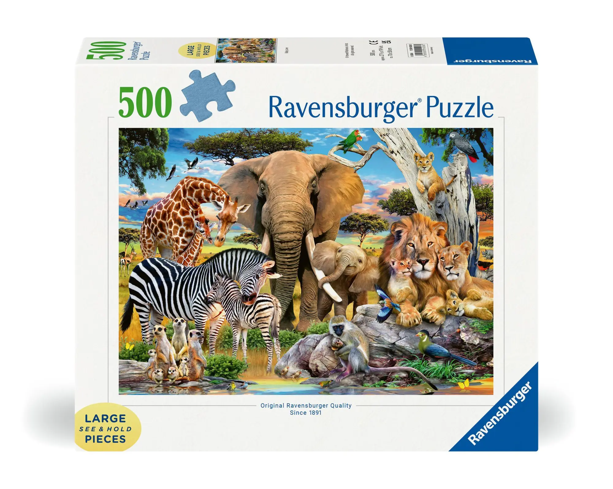 Cover: 4005555010265 | Erwachsenenpuzzle 500 Teile - Wilde Tierbabys - Puzzlespaß mit...