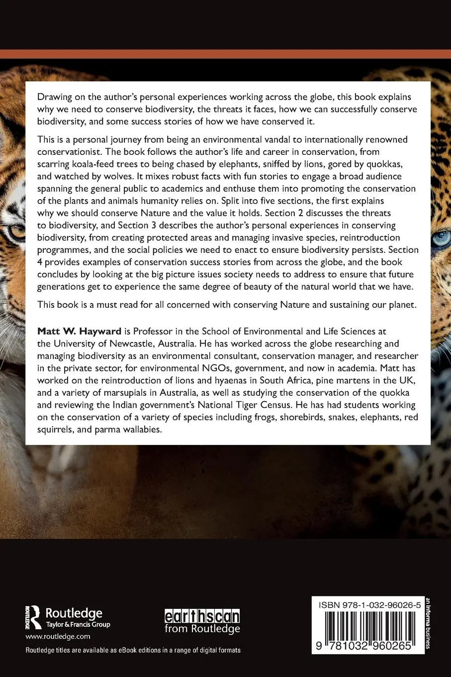 Rückseite: 9781032960265 | Saving Biodiversity | Threats, Strategies, and Big Ideas | Hayward