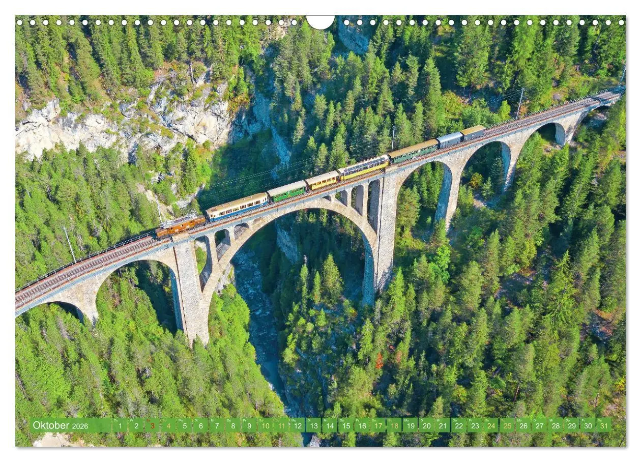Bild: 9783457400265 | Im Zug durch Schweizer Berge (Wandkalender 2026 DIN A3 quer),...