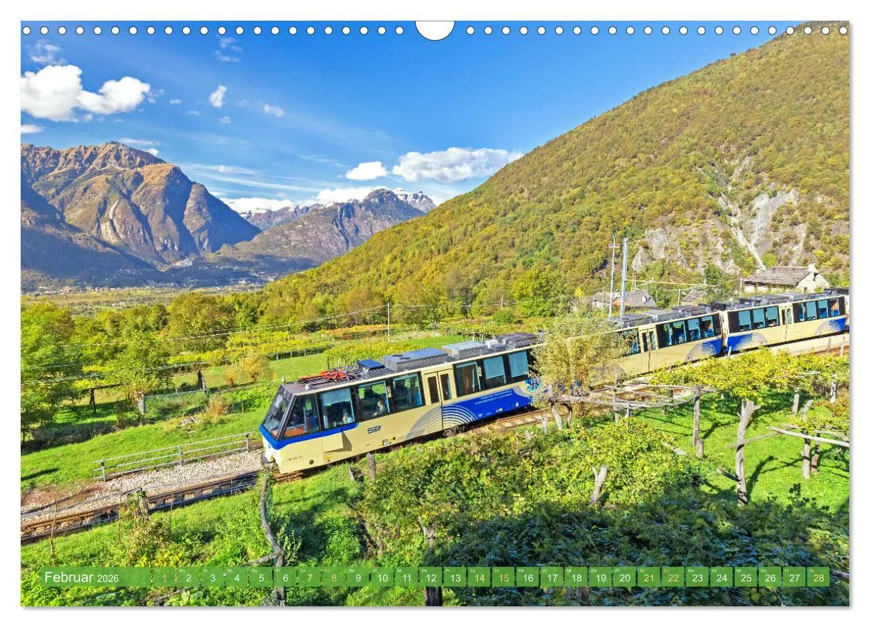 Bild: 9783457400265 | Im Zug durch Schweizer Berge (Wandkalender 2026 DIN A3 quer),...