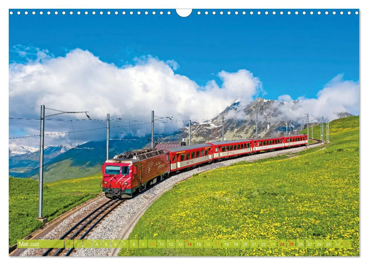 Bild: 9783457400265 | Im Zug durch Schweizer Berge (Wandkalender 2026 DIN A3 quer),...