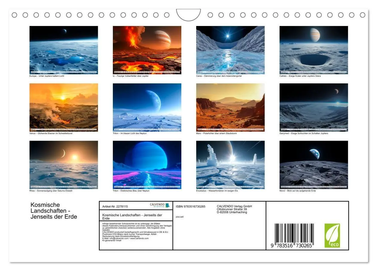 Bild: 9783516730265 | Kosmische Landschaften - Jenseits der Erde (Wandkalender 2026 DIN...
