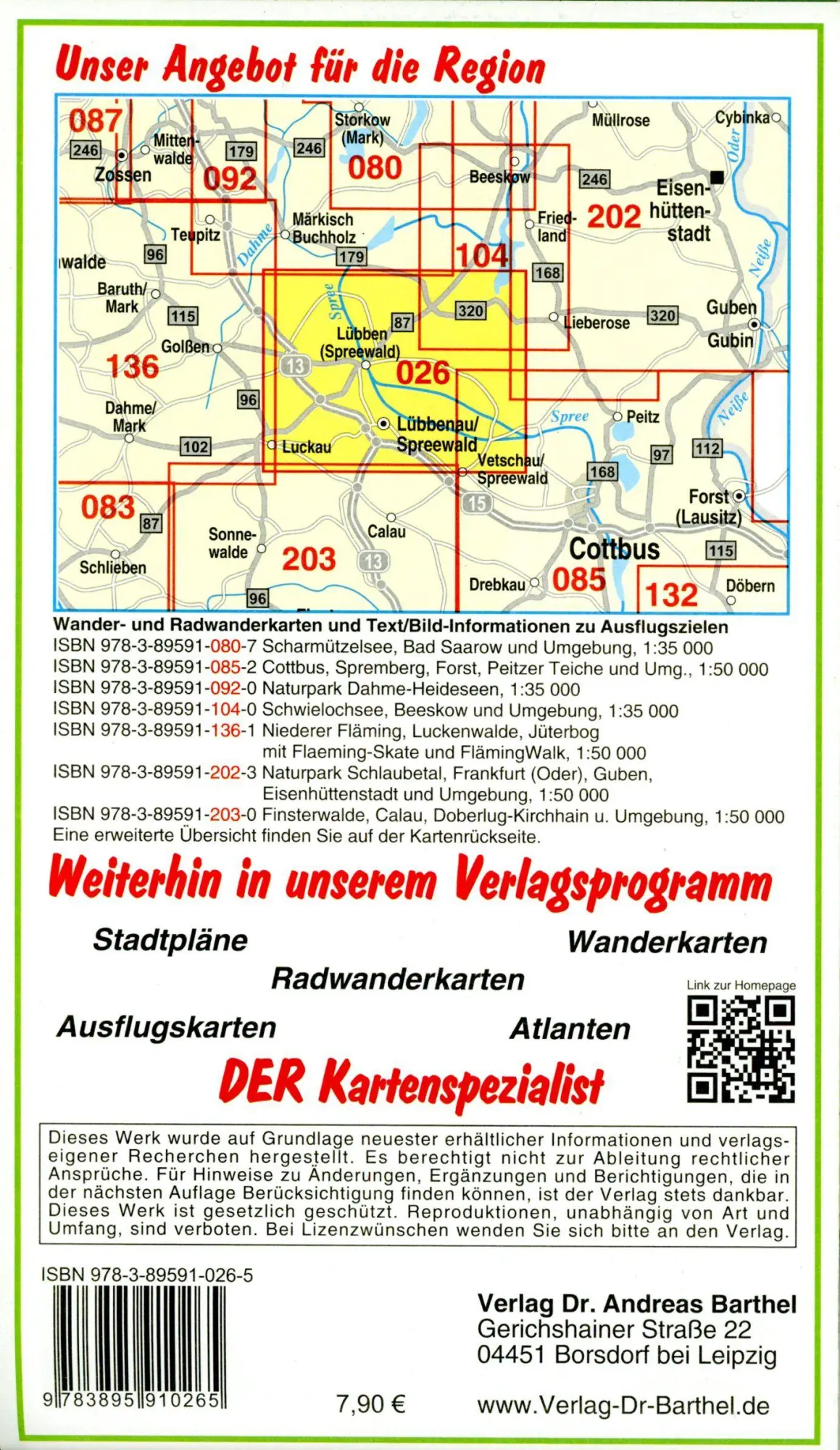 Bild: 9783895910265 | Große Radwander- und Wanderkarte Spreewald mit Märkischer...