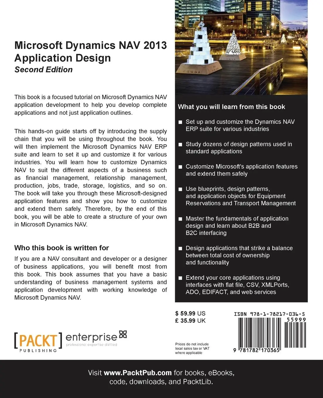Rückseite: 9781782170365 | Microsoft Dynamics Nav 2013 Application Design - Second Edition | Buch