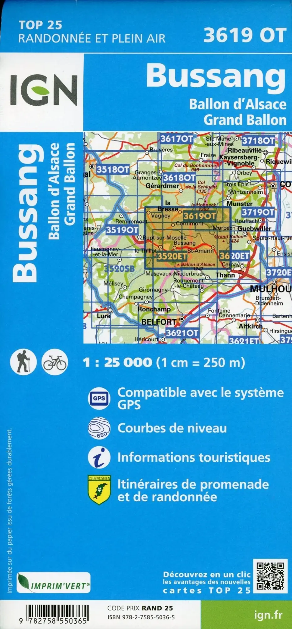 Bild: 9782758550365 | Bussang.Ballon D'Alsace.Le Grand Ballon 1:25 000 | (Land-)Karte | 2020