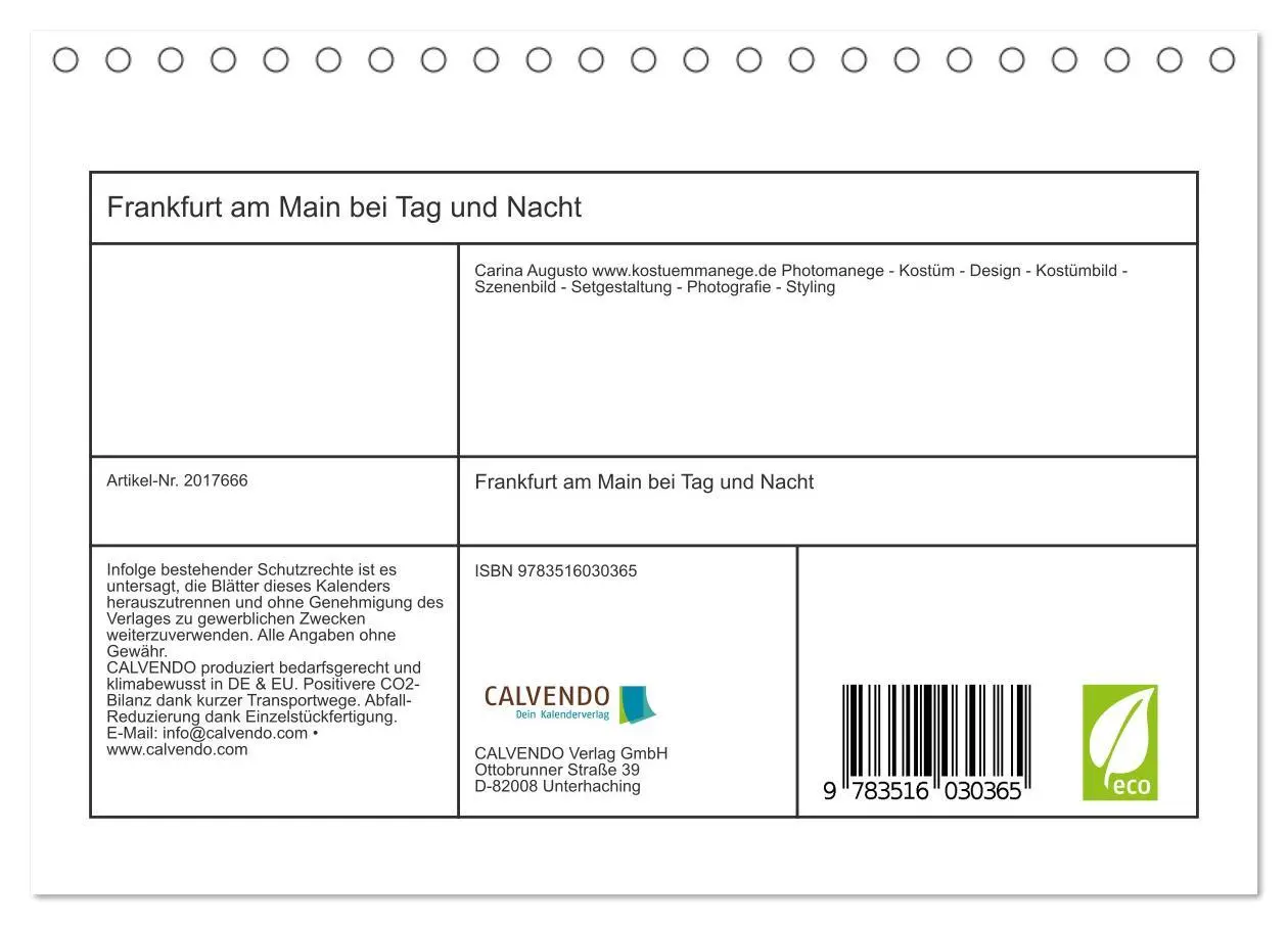 Bild: 9783516030365 | Frankfurt am Main bei Tag und Nacht (Tischkalender 2026 DIN A5...