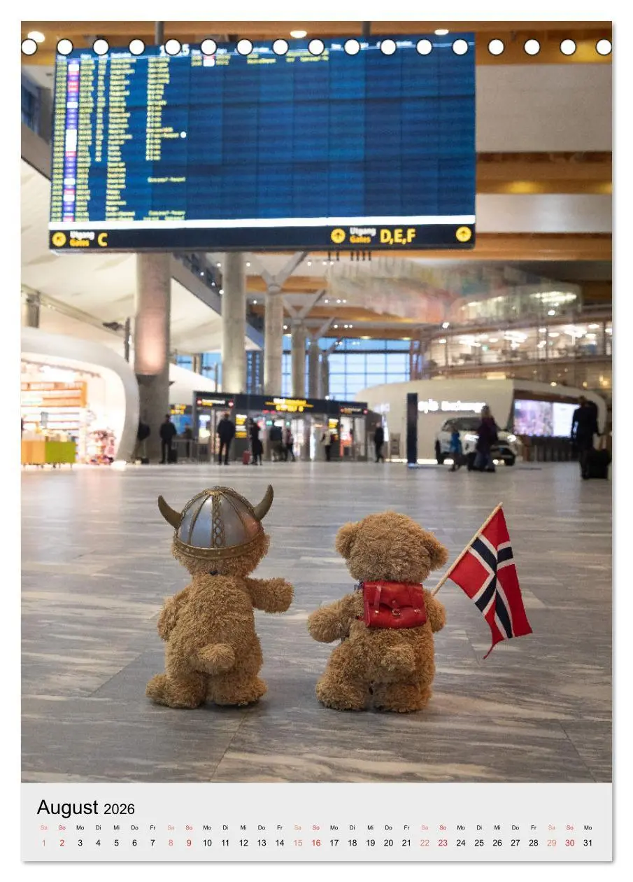 Bild: 9783516340365 | Travelling Teddy liebt es Bunt (Tischkalender 2026 DIN A5 hoch),...
