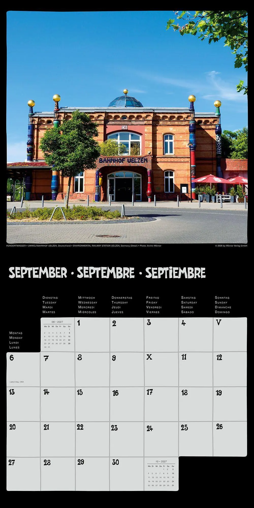 Bild: 9783910430365 | Hundertwasser Broschürenkalender Architektur 2027 | Wörner Verlag GmbH