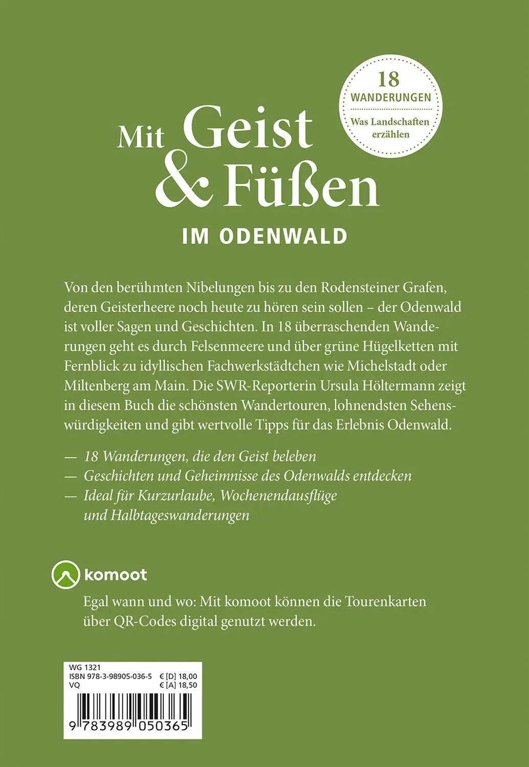 Rückseite: 9783989050365 | Mit Geist &amp; Füßen im Odenwald | Ursula Höltermann | Taschenbuch | 2024
