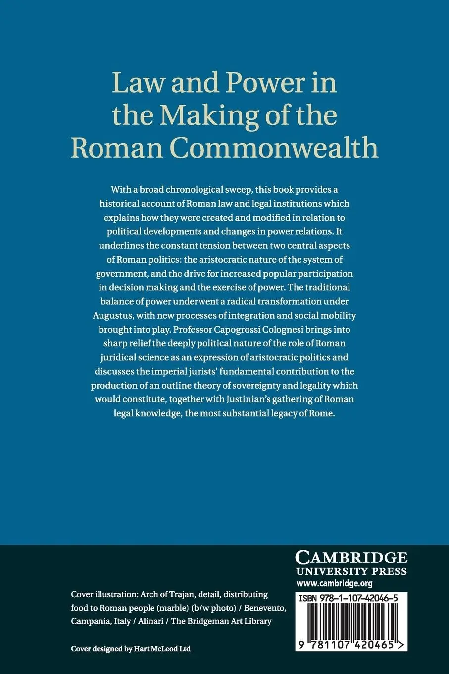 Rückseite: 9781107420465 | Law and Power in the Making of the Roman Commonwealth | Colognesi