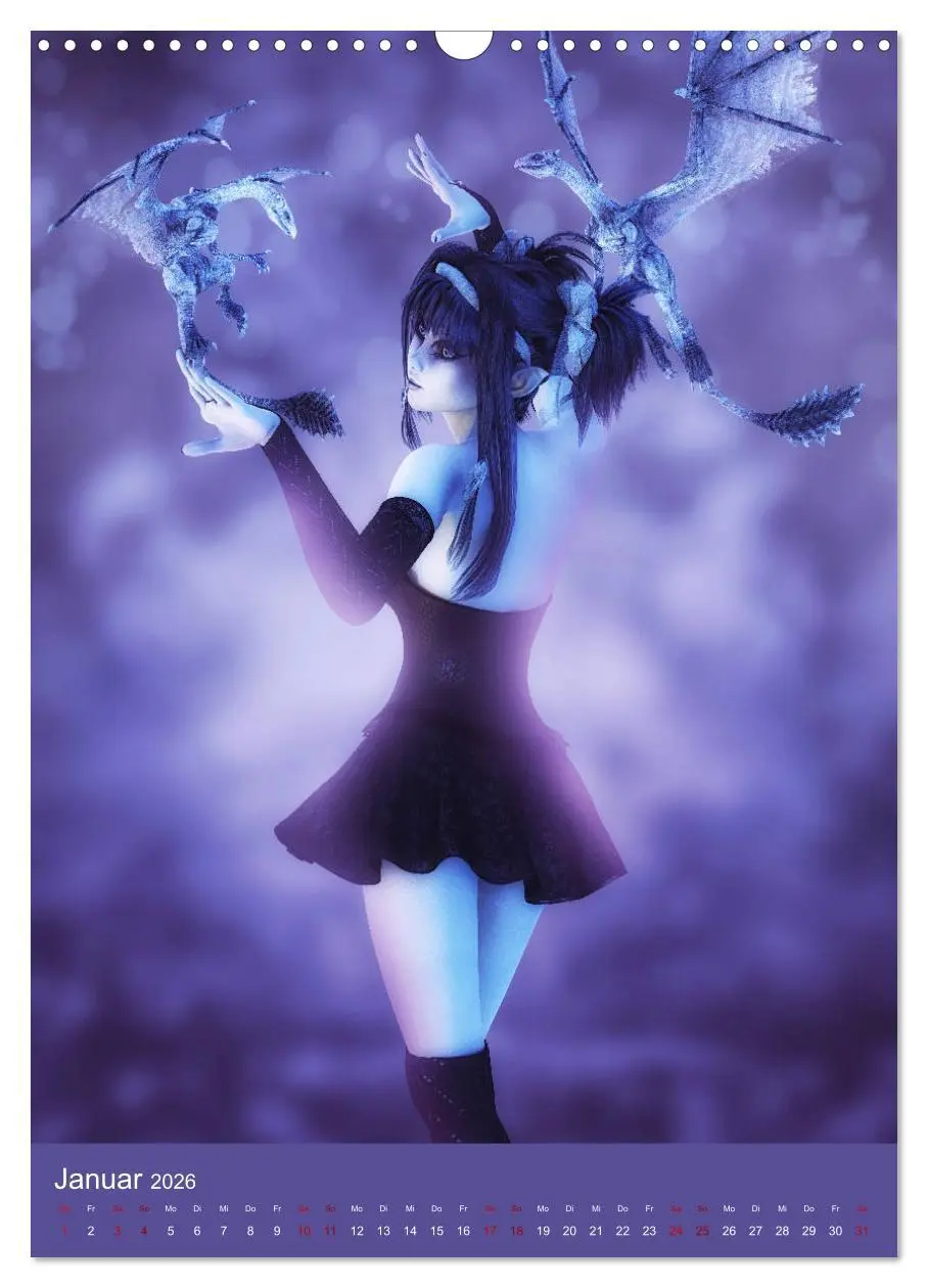 Bild: 9783516400465 | Mädchen im Manga Style (Gothic Art) (Wandkalender 2026 DIN A3...