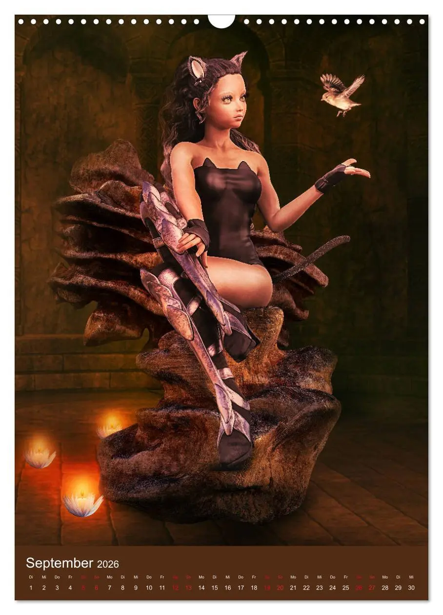 Bild: 9783516400465 | Mädchen im Manga Style (Gothic Art) (Wandkalender 2026 DIN A3...