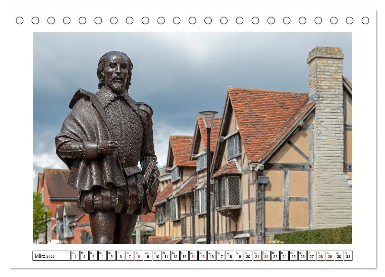 Bild: 9783516710465 | Stratford upon Avon - Shakespeare-Stadt (Tischkalender 2026 DIN A5...