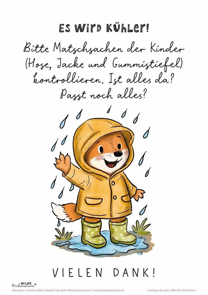 Bild: 9783834670465 | Wilma Wochenwurm - Eltern gut informiert | Susanne Bohne | Poster