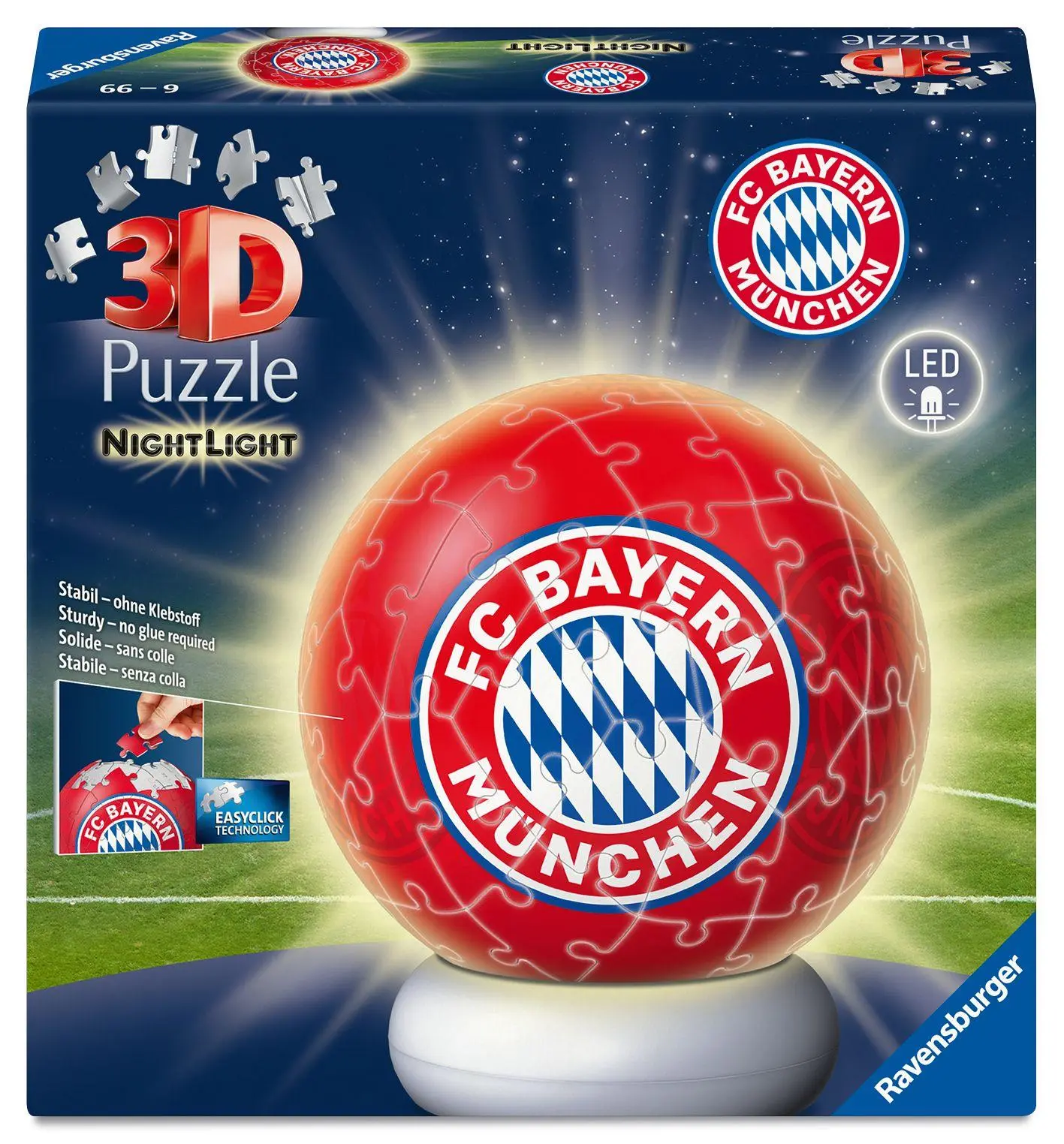 Cover: 4005555080565 | Ravensburger 3D Puzzle Nachtlicht FC Bayern München - Puzzle-Ball...