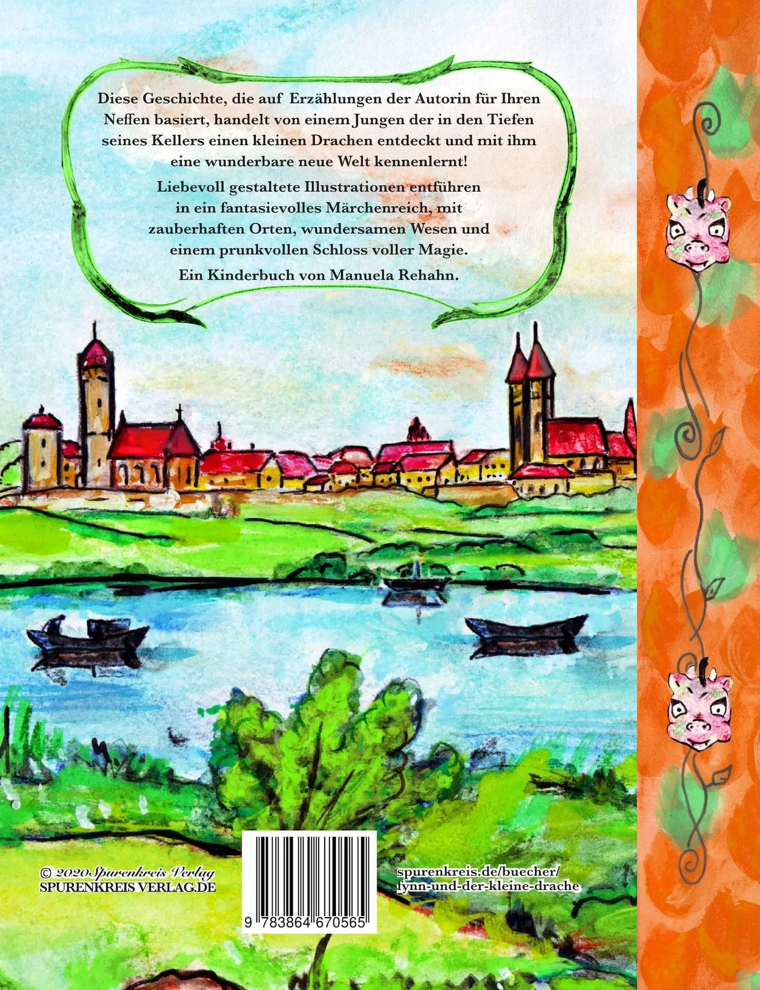 Rückseite: 9783864670565 | Fynn und der kleine Drache | Manuela Rehahn | Taschenbuch | 60 S.