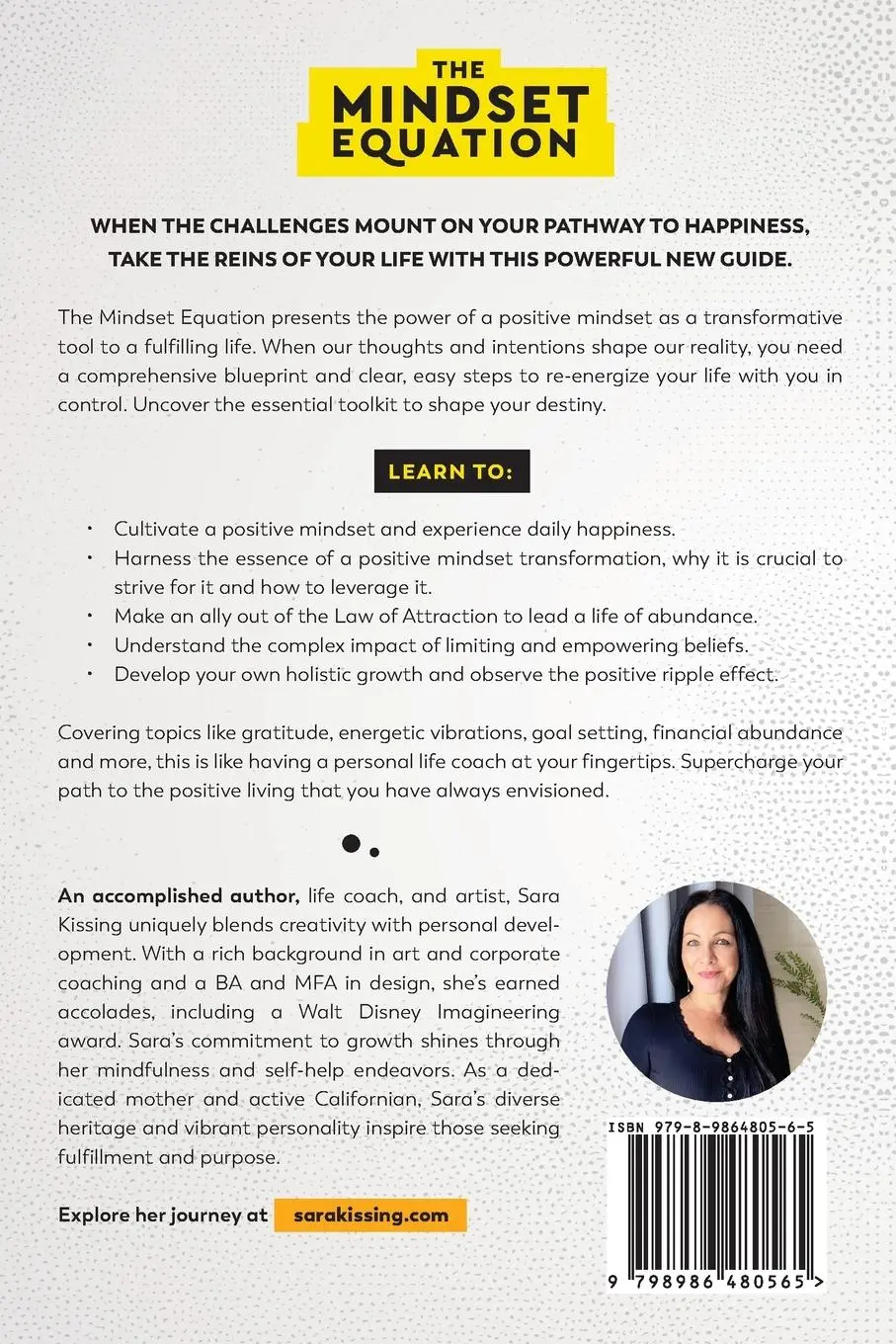 Rückseite: 9798986480565 | The Mindset Equation | The Art of Living in Abundance | Sara Kissing