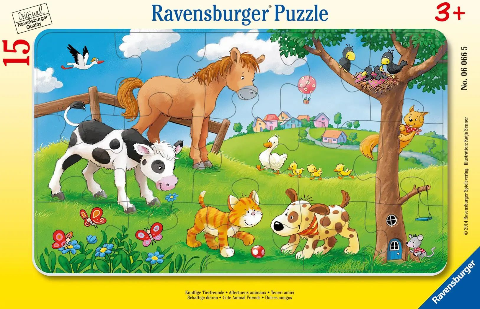 Cover: 4005556060665 | Knuffige Tierfreunde. Rahmenpuzzle 15 Teile | Spiel | Rahmenpuzzle