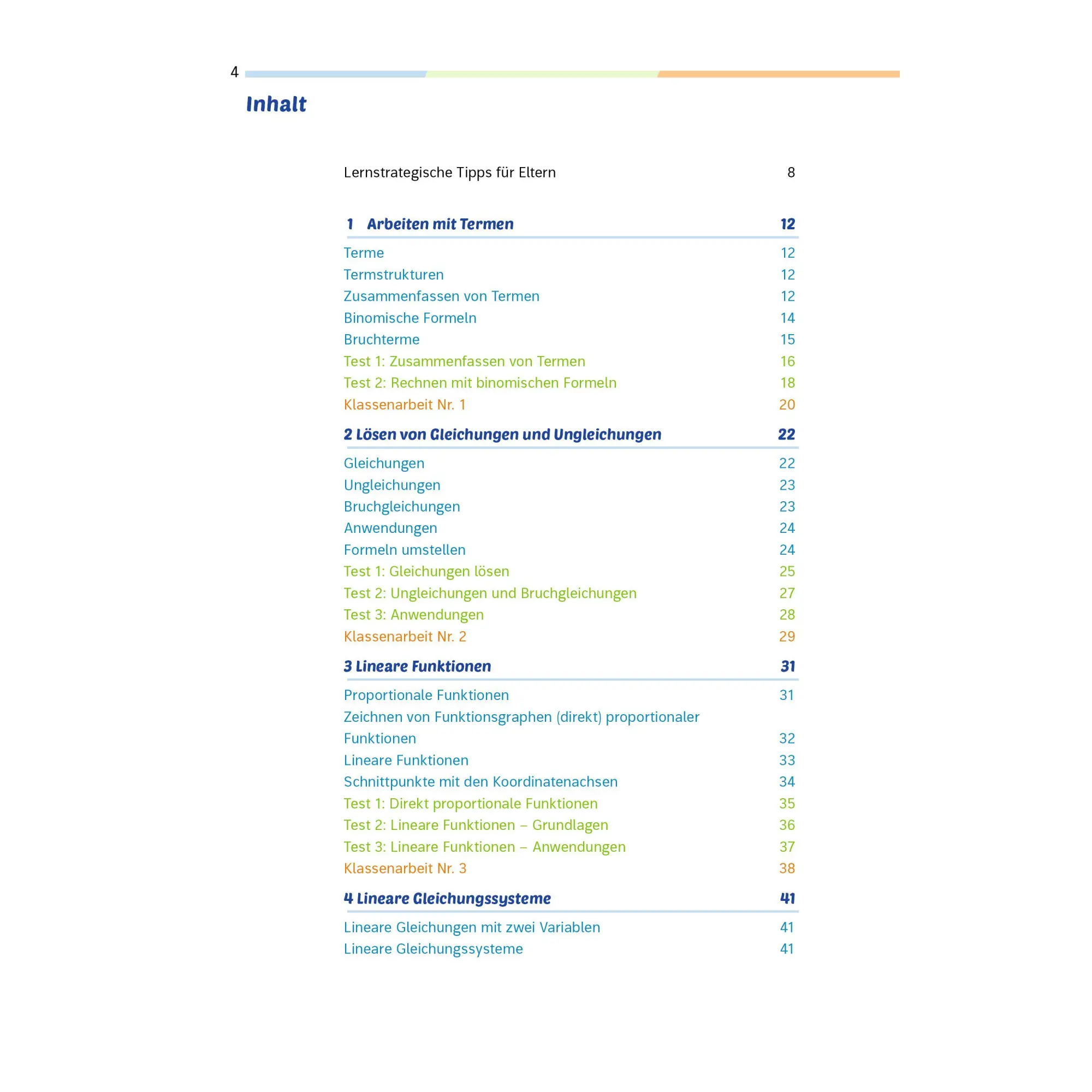 Bild: 9783070030665 | Fit für die Klassenarbeit - Gymnasium. Mathematik 8/9 | Taschenbuch