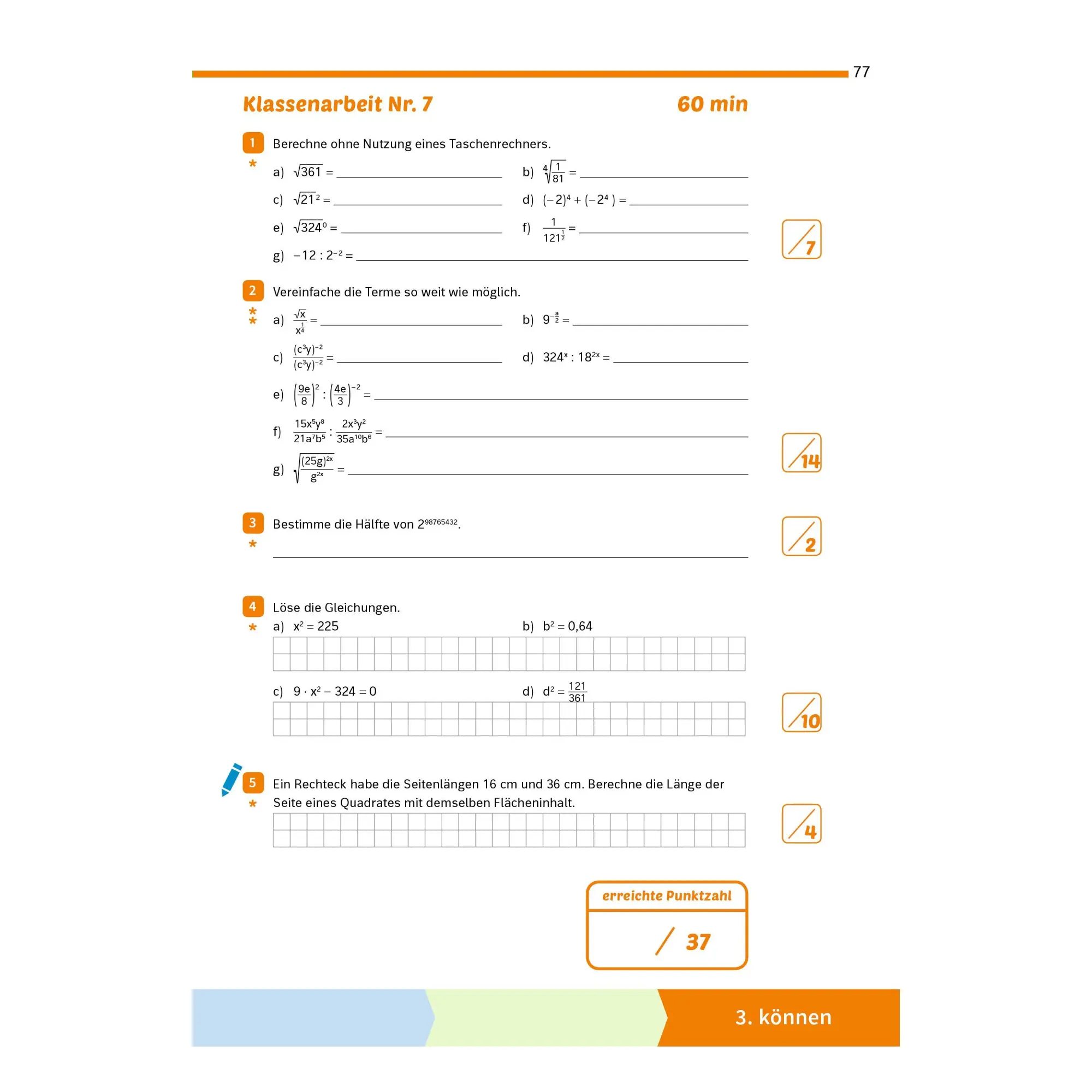 Bild: 9783070030665 | Fit für die Klassenarbeit - Gymnasium. Mathematik 8/9 | Taschenbuch