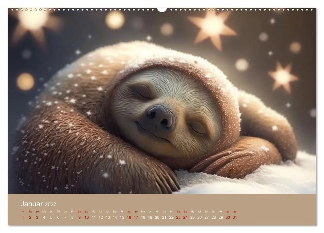 Bild: 9783569330665 | Der Kalender für echte Faultiere (hochwertiger Premium Wandkalender...
