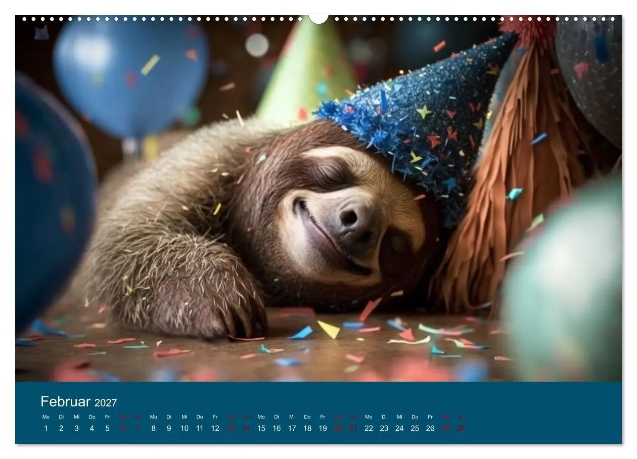 Bild: 9783569330665 | Der Kalender für echte Faultiere (hochwertiger Premium Wandkalender...