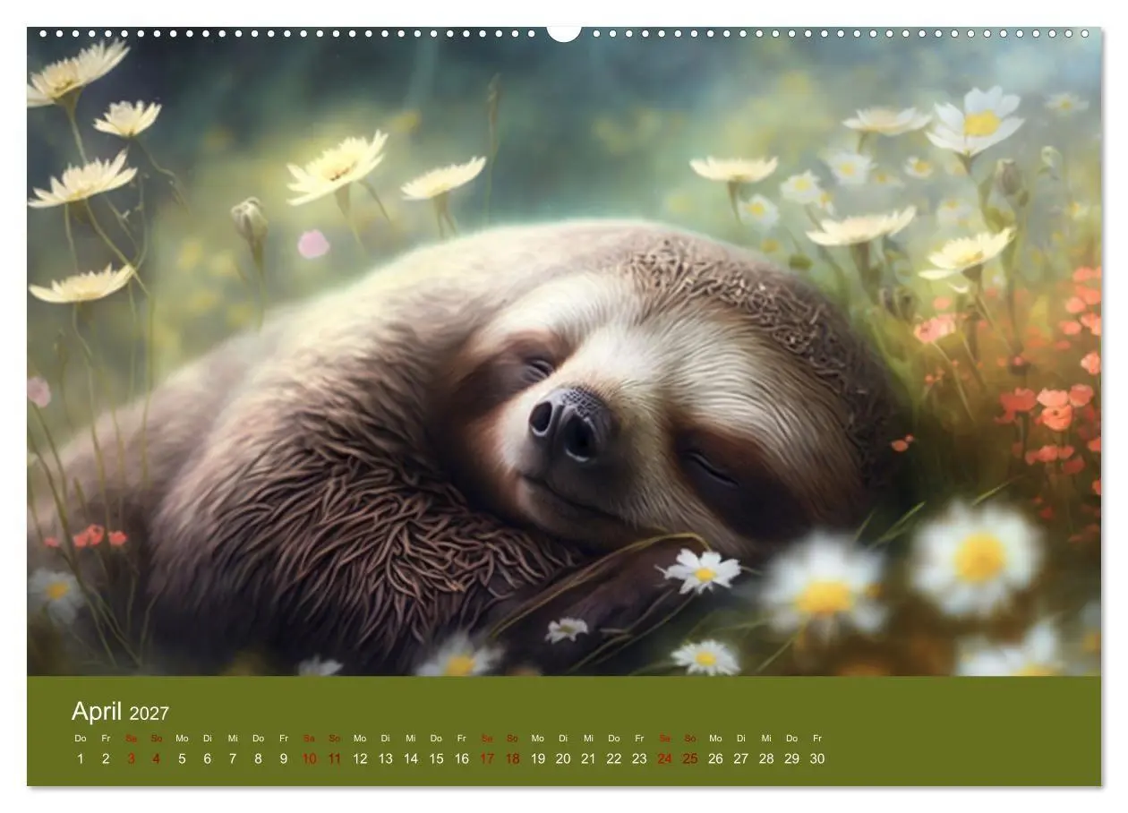 Bild: 9783569330665 | Der Kalender für echte Faultiere (hochwertiger Premium Wandkalender...