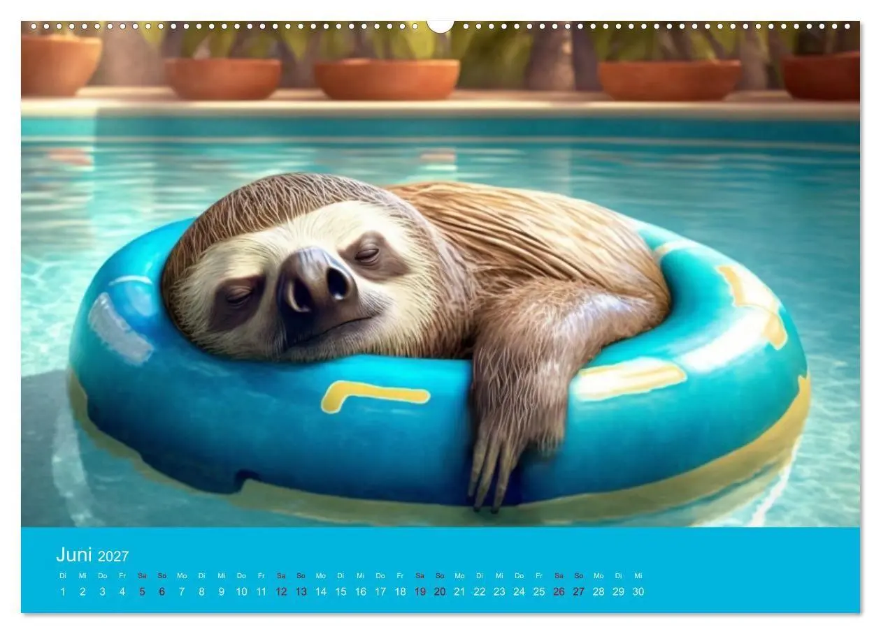 Bild: 9783569330665 | Der Kalender für echte Faultiere (hochwertiger Premium Wandkalender...