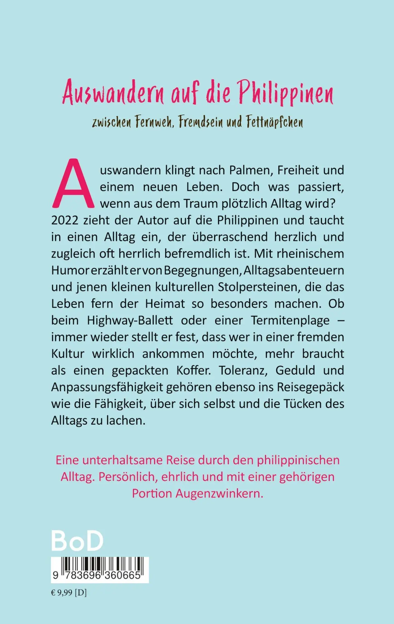 Rückseite: 9783696360665 | Ausgewandert! | Vom Leben auf den Philippinen | Erich Schröder | Buch