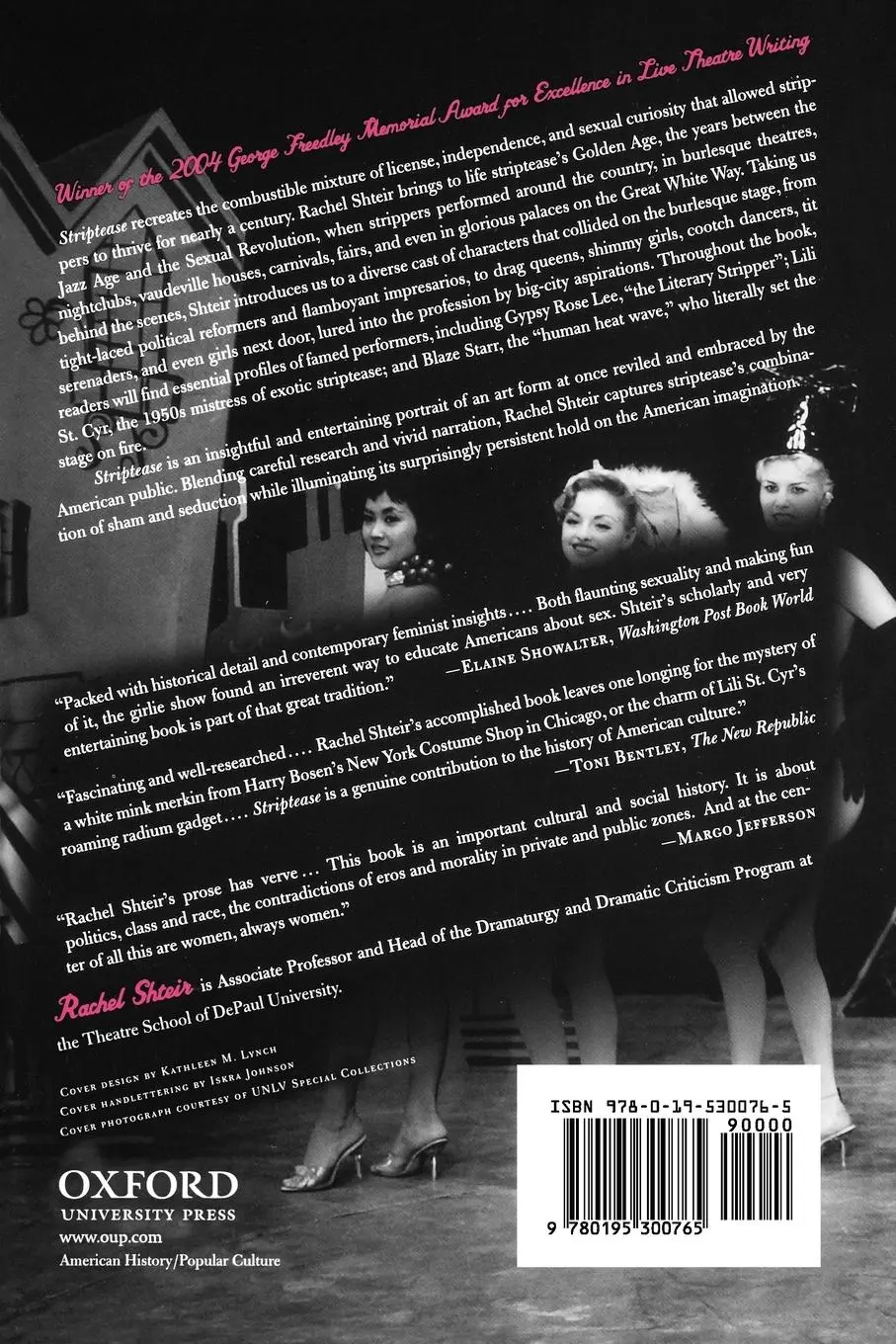 Rückseite: 9780195300765 | Striptease | The Untold History of the Girlie Show | Rachel Shteir