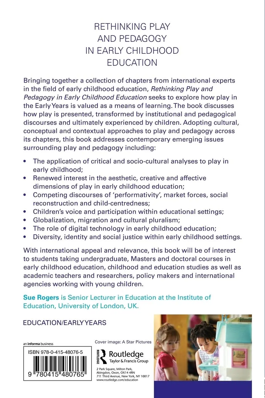 Rückseite: 9780415480765 | Rethinking Play and Pedagogy in Early Childhood Education | Sue Rogers