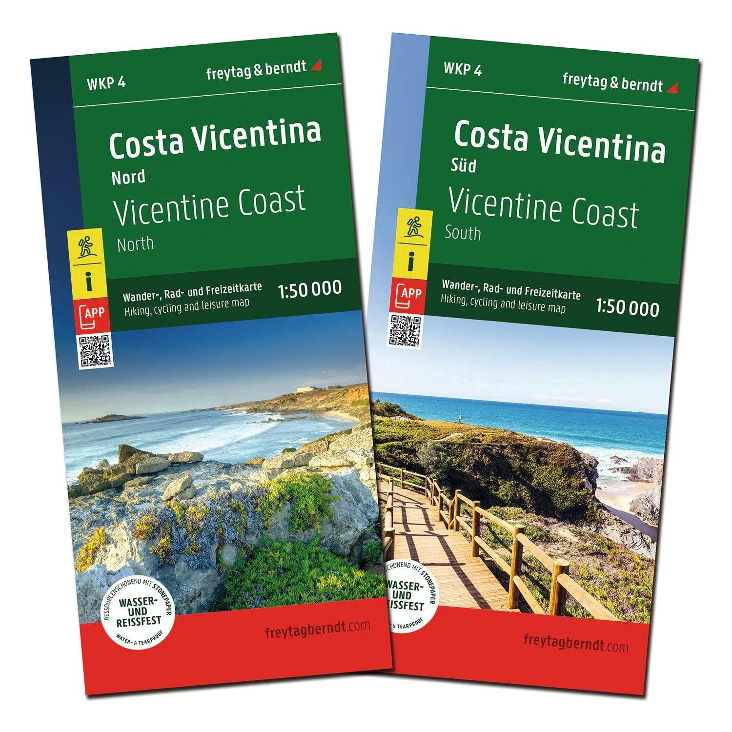 Cover: 9783707920765 | Costa Vicentina, Wanderkarte 1:50.000, freytag &amp; berndt | Berndt