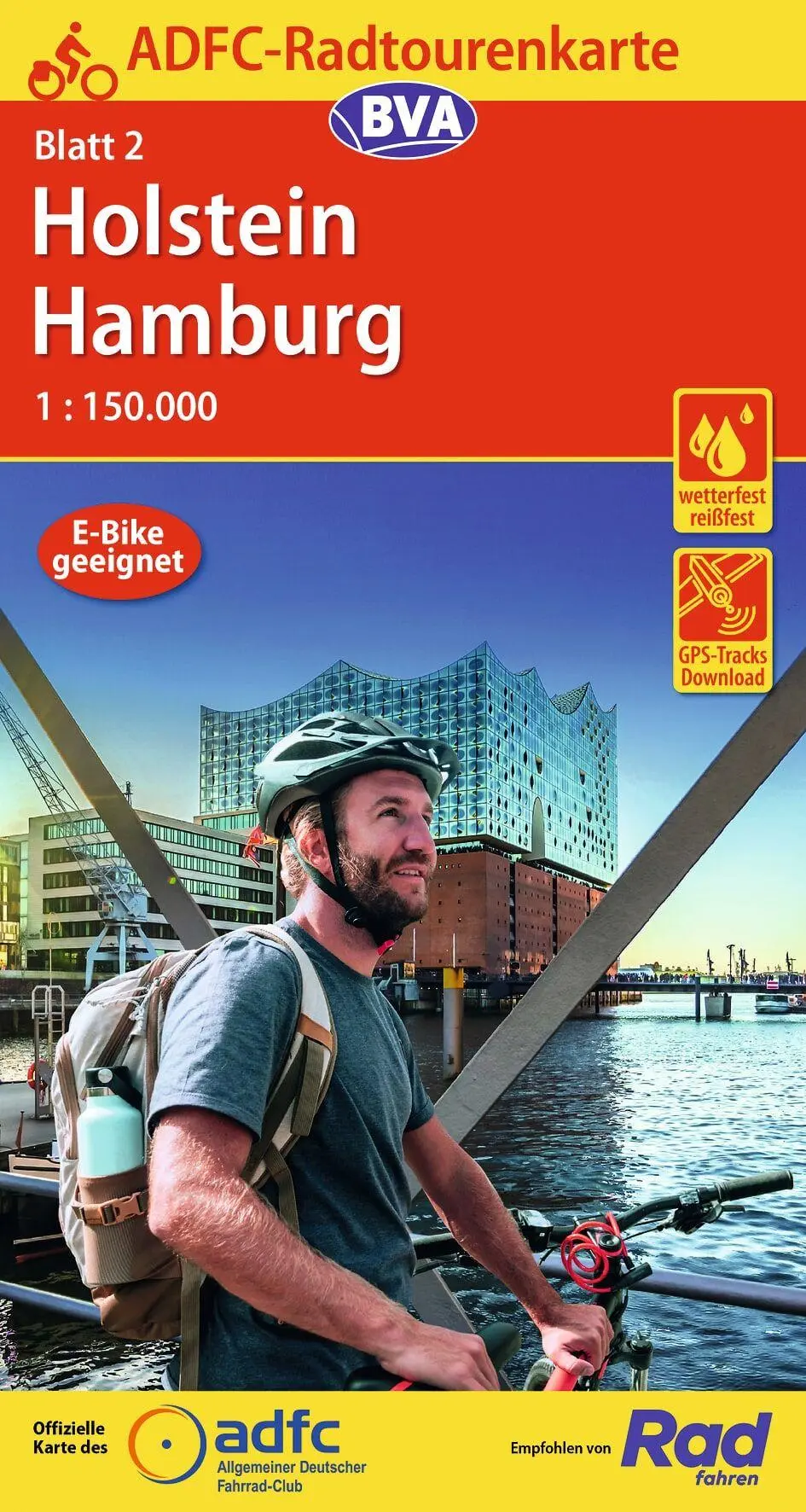 Cover: 9783969900765 | ADFC-Radtourenkarte 2 Holstein Hamburg 1:150.000, reiß- und...