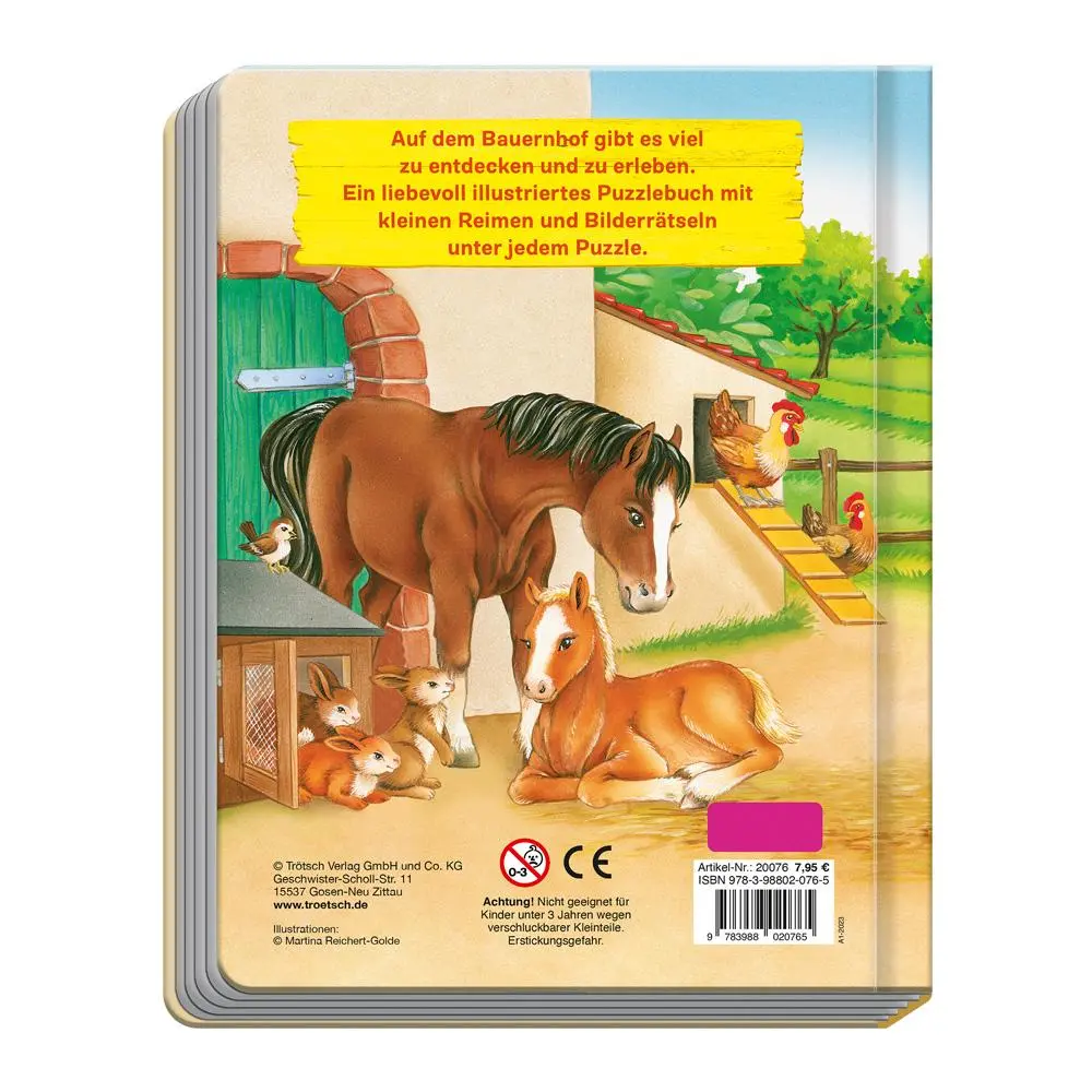 Bild: 9783988020765 | Trötsch Puzzlebuch Bauernhof | Trötsch Verlag | Buch | 10 S. | Deutsch