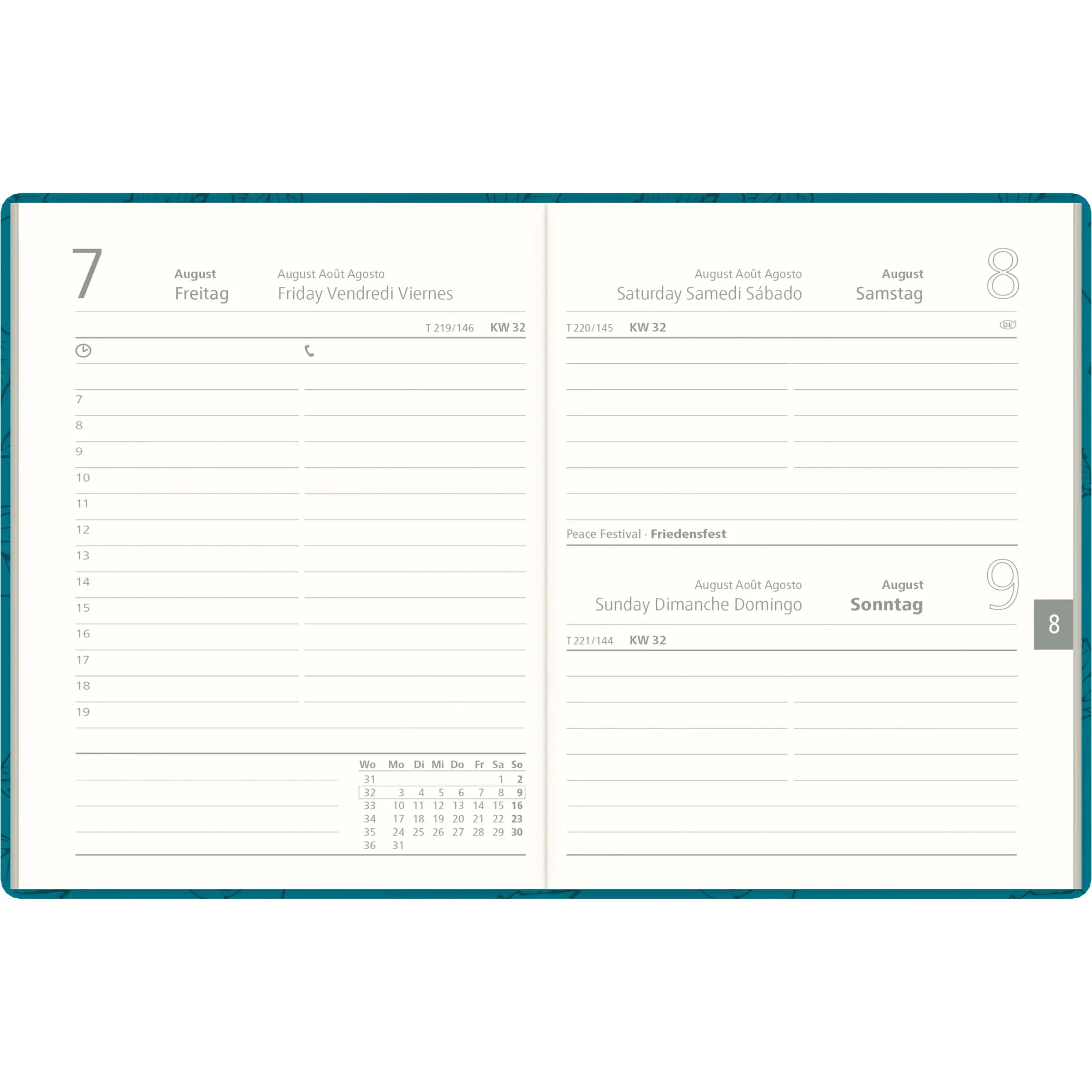 Bild: 4069095000865 | Taschenkalender türkis 2026 - Bürokalender 10,2x14,2 - 1 Tag auf 1...