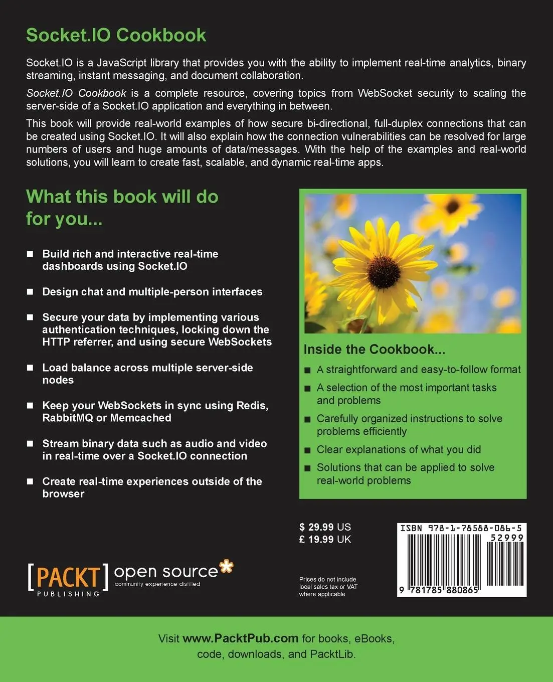 Rückseite: 9781785880865 | Socket.IO Cookbook | Tyson Cadenhead | Taschenbuch | Englisch | 2015