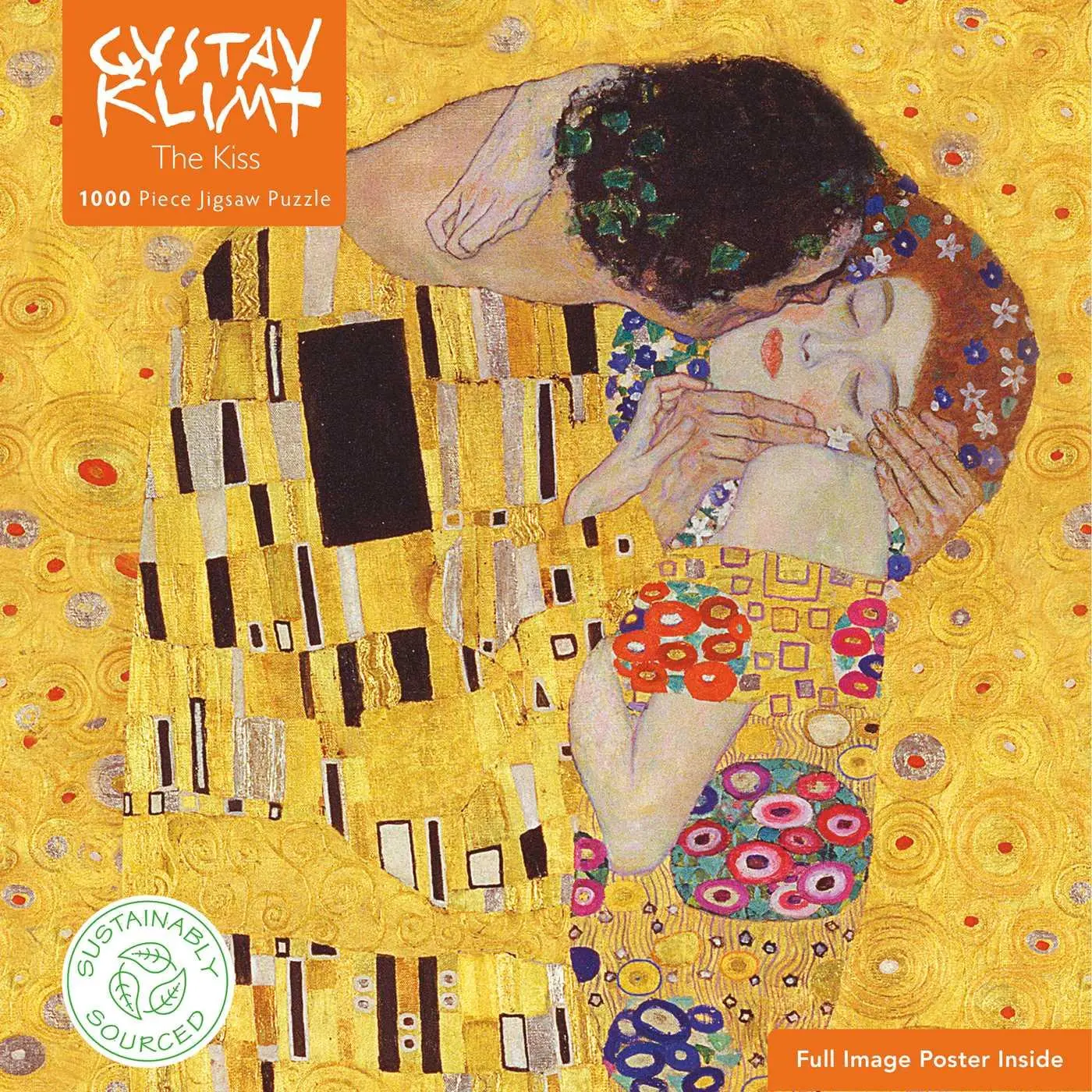 Cover: 9781787550865 | Adult Sustainable Jigsaw Puzzle Gustav Klimt: The Kiss | Publishing