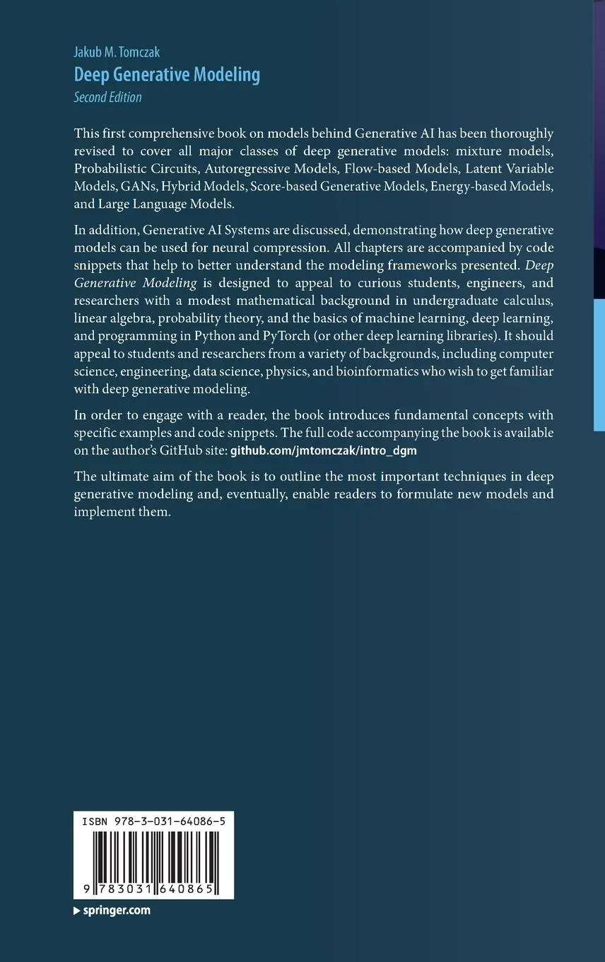 Rückseite: 9783031640865 | Deep Generative Modeling | Jakub M. Tomczak | Buch | xxiii | Englisch