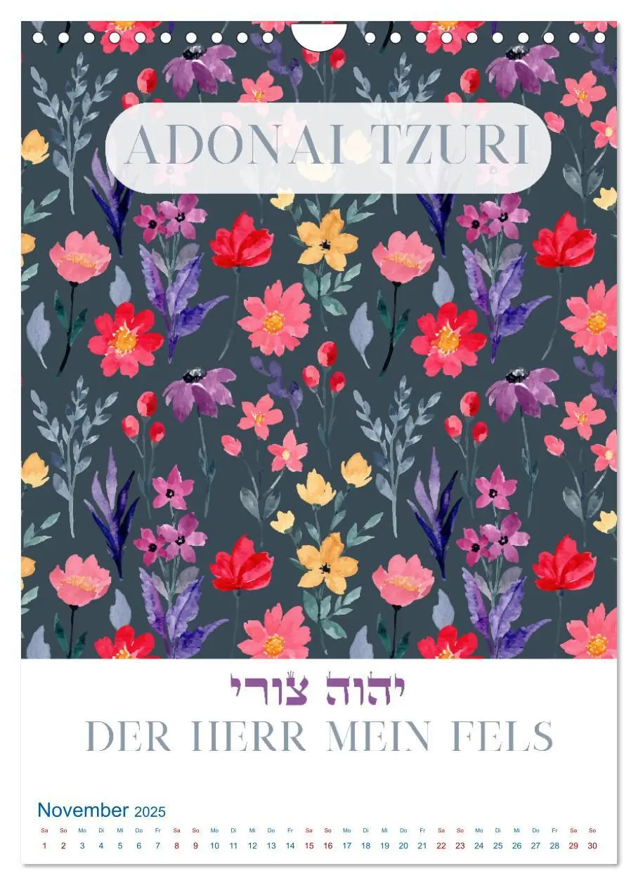 Bild: 9783435420865 | Hebräische Namen Gottes aus der Torah (Wandkalender 2025 DIN A4...