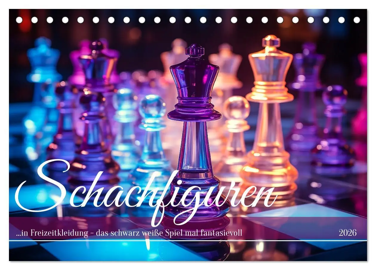 Cover: 9783457510865 | Schachfiguren in Freizeitkleidung (Tischkalender 2026 DIN A5 quer),...