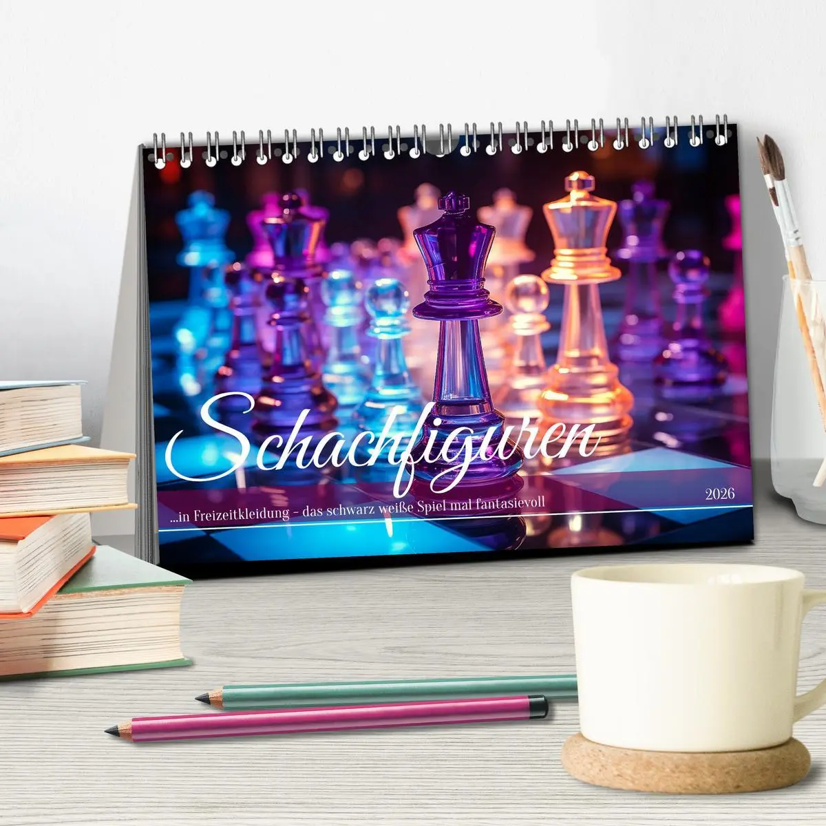 Bild: 9783457510865 | Schachfiguren in Freizeitkleidung (Tischkalender 2026 DIN A5 quer),...
