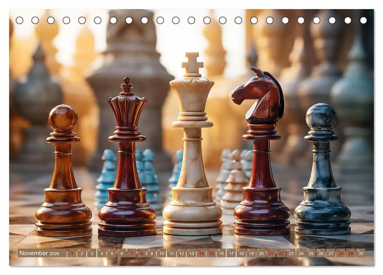 Bild: 9783457510865 | Schachfiguren in Freizeitkleidung (Tischkalender 2026 DIN A5 quer),...