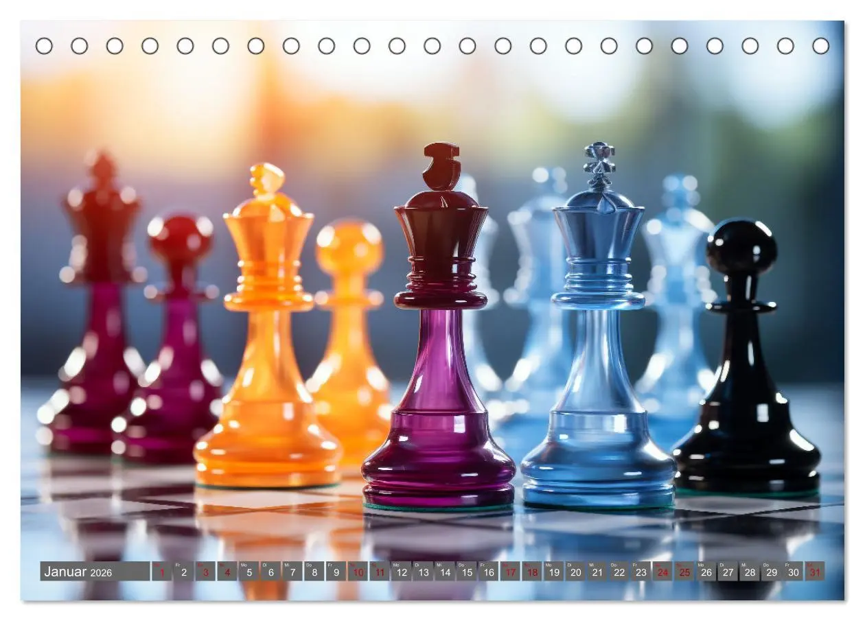 Bild: 9783457510865 | Schachfiguren in Freizeitkleidung (Tischkalender 2026 DIN A5 quer),...